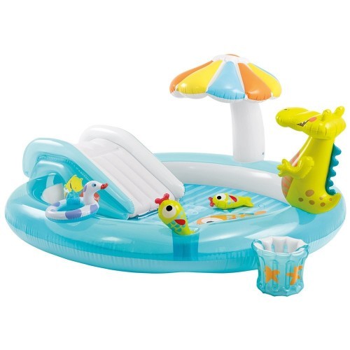 Piscina con scivolo alligatore - con,
